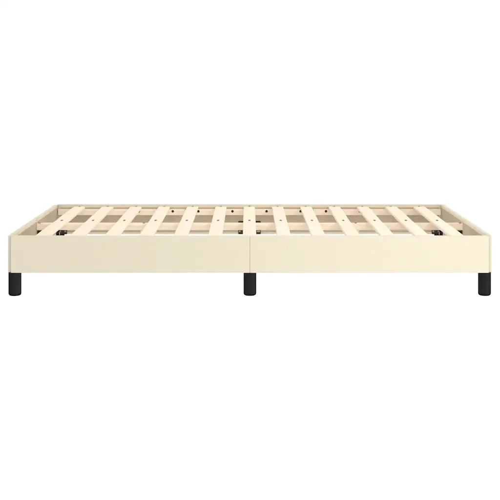 Letto matrimoniale | Letto per adulti | Giroletto senza Materasso Crema 120x190 cm Similpelle - Image 6