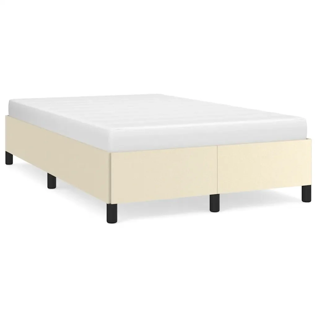 Letto matrimoniale | Letto per adulti | Giroletto senza Materasso Crema 120x190 cm Similpelle