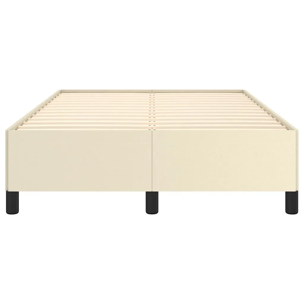Letto matrimoniale | Letto per adulti | Giroletto senza Materasso Crema 120x190 cm Similpelle - Image 5