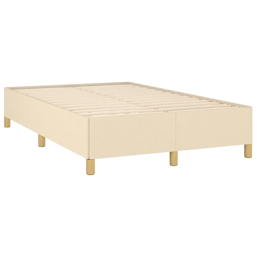 Letto matrimoniale | Letto per adulti | Giroletto senza Materasso Crema 120x190cm in Tessuto - Image 4