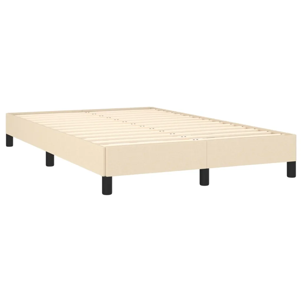 Letto matrimoniale | Letto per adulti | Giroletto senza Materasso Crema 120x190cm in Tessuto - Image 4