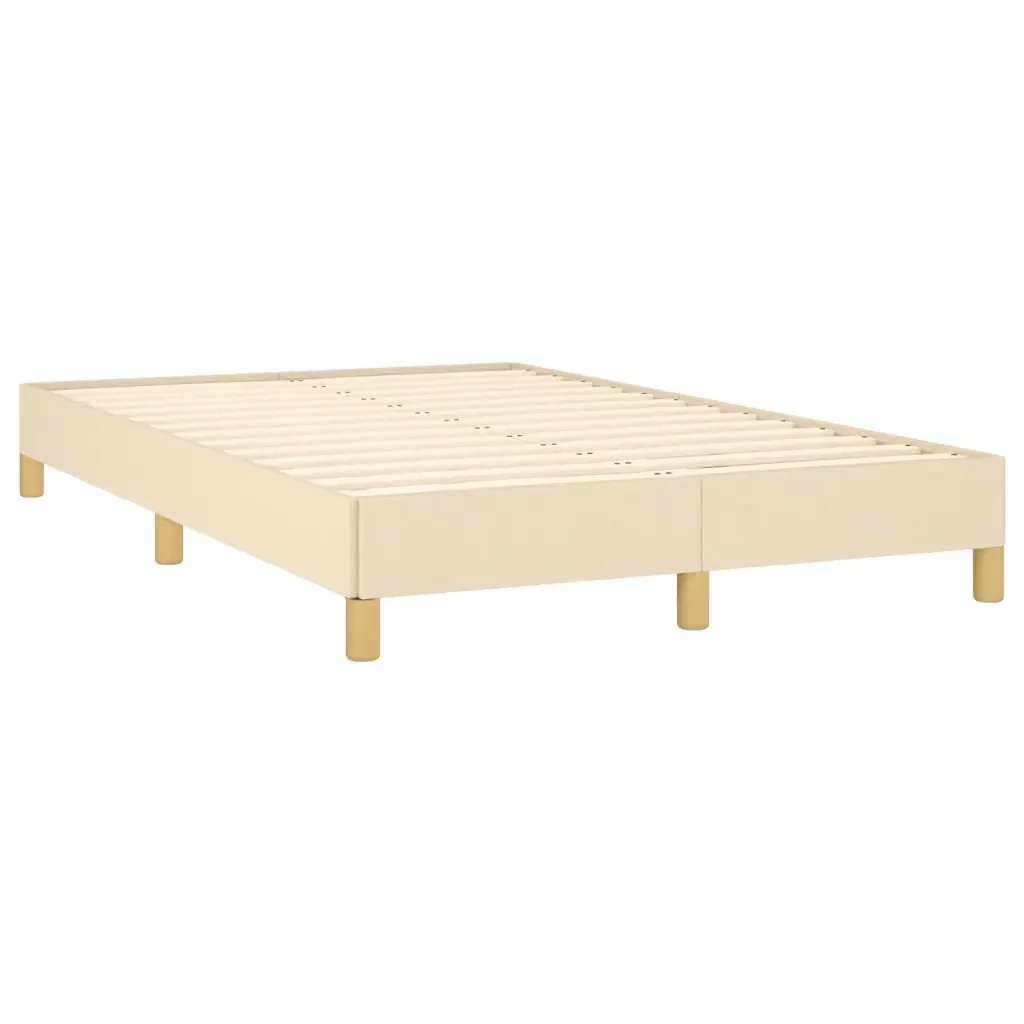 Letto matrimoniale | Letto per adulti | Giroletto senza Materasso Crema 120x190cm in Tessuto - Image 3