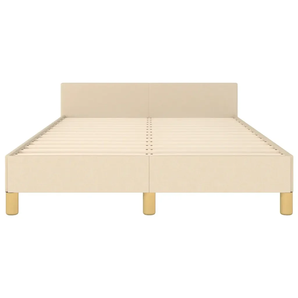 Letto matrimoniale | Letto per adulti | Giroletto senza Materasso Crema 120x190cm in Tessuto - Image 6