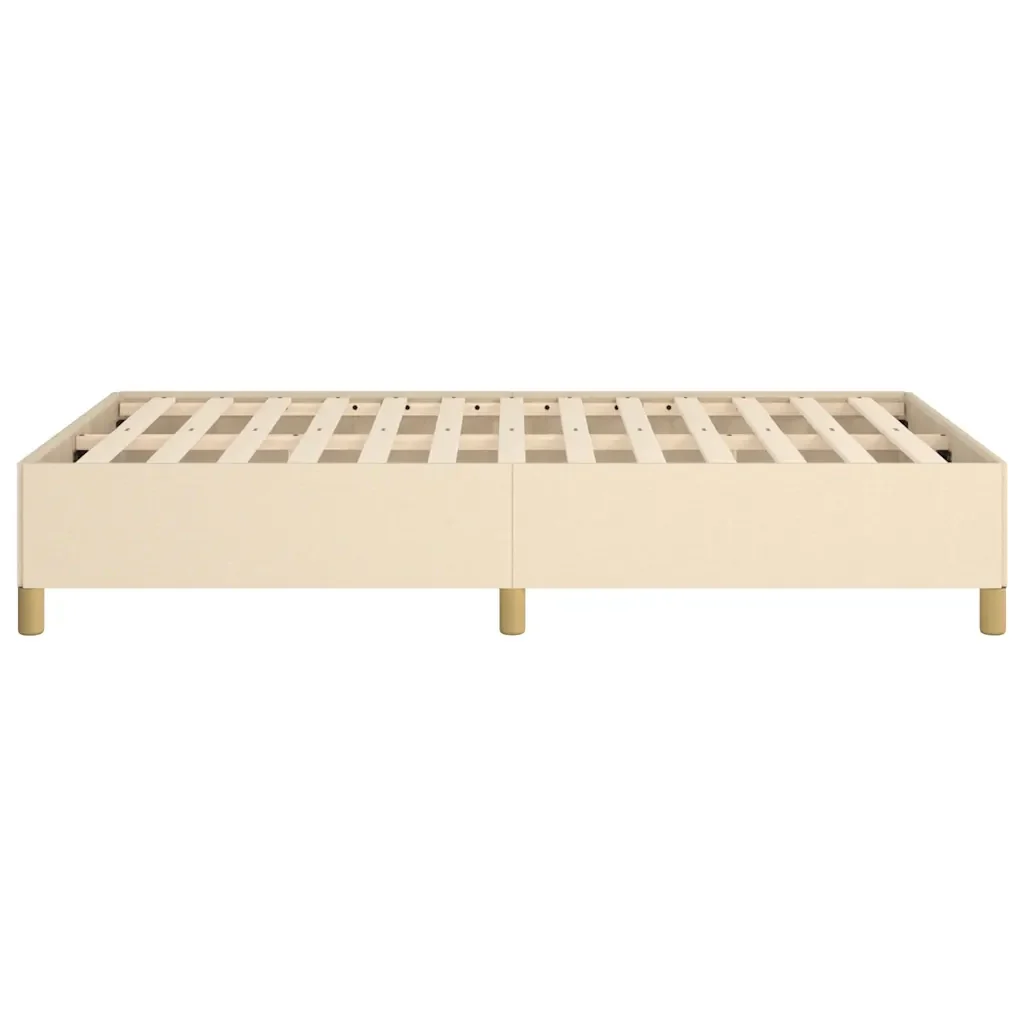 Letto matrimoniale | Letto per adulti | Giroletto senza Materasso Crema 120x190cm in Tessuto - Image 6