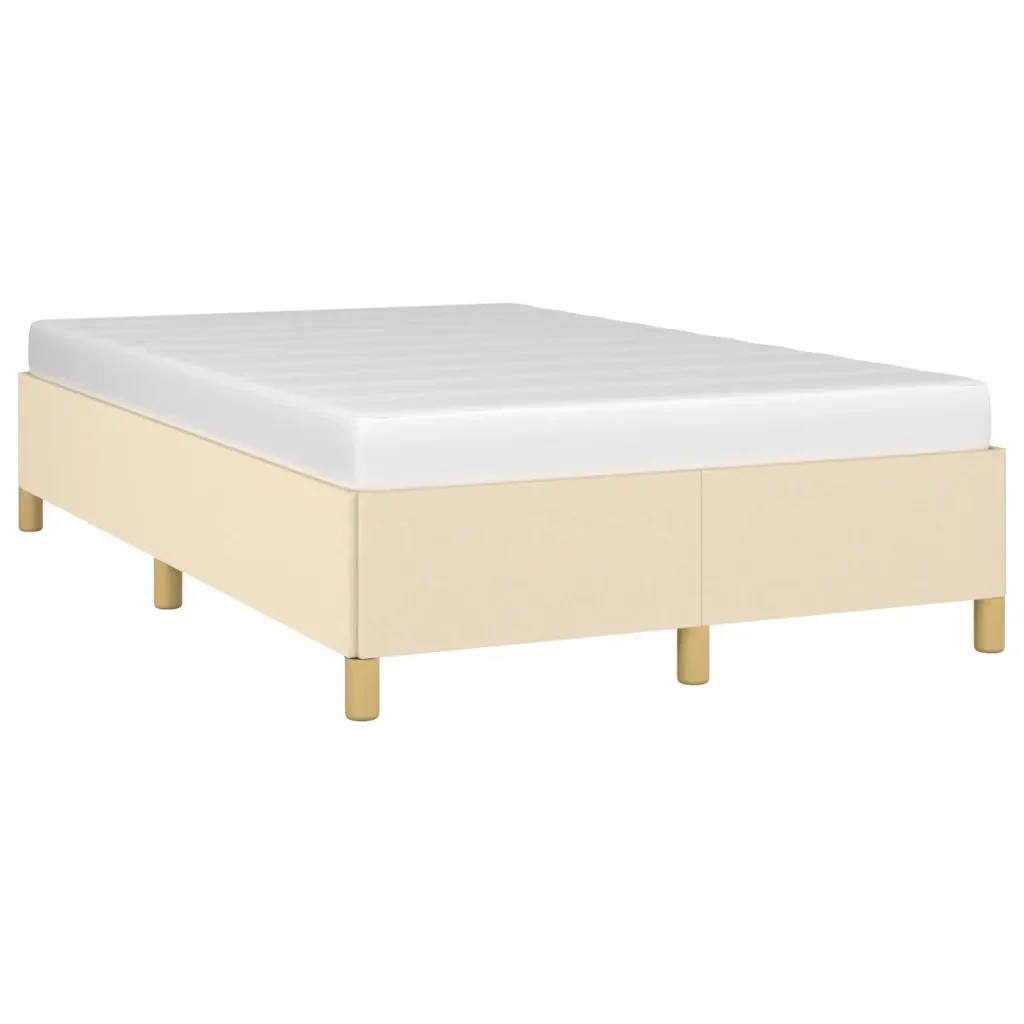 Letto matrimoniale | Letto per adulti | Giroletto senza Materasso Crema 120x200 cm Tessuto - Image 3