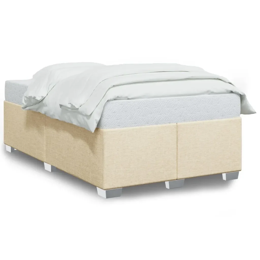 Letto matrimoniale | Letto per adulti | Giroletto senza Materasso Crema 120x200 cm Tessuto