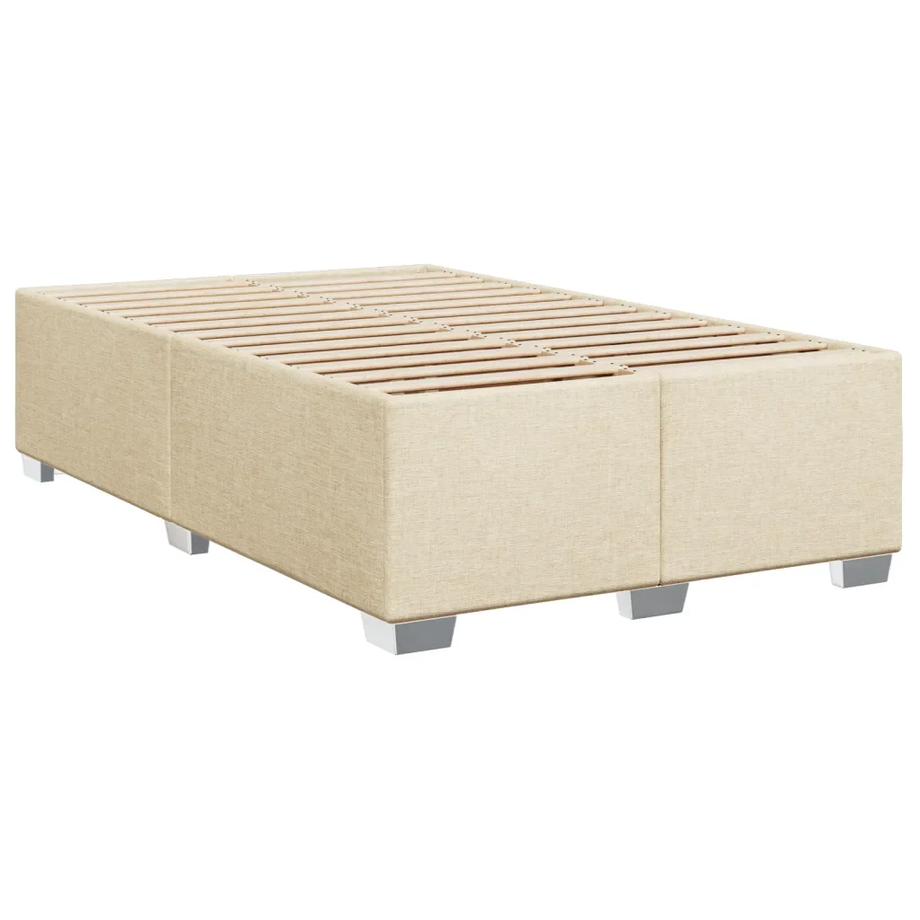 Letto matrimoniale | Letto per adulti | Giroletto senza Materasso Crema 120x200 cm Tessuto - Image 3