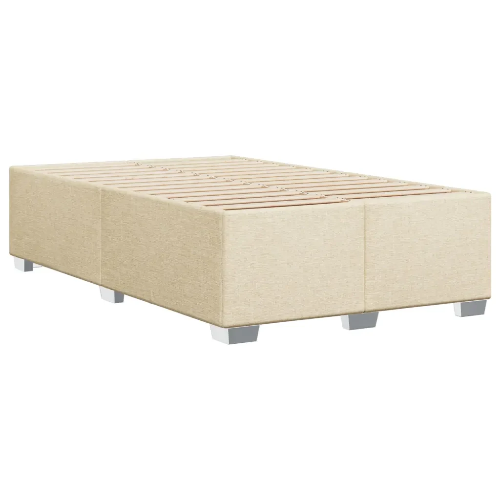 Letto matrimoniale | Letto per adulti | Giroletto senza Materasso Crema 120x200 cm Tessuto - Image 6