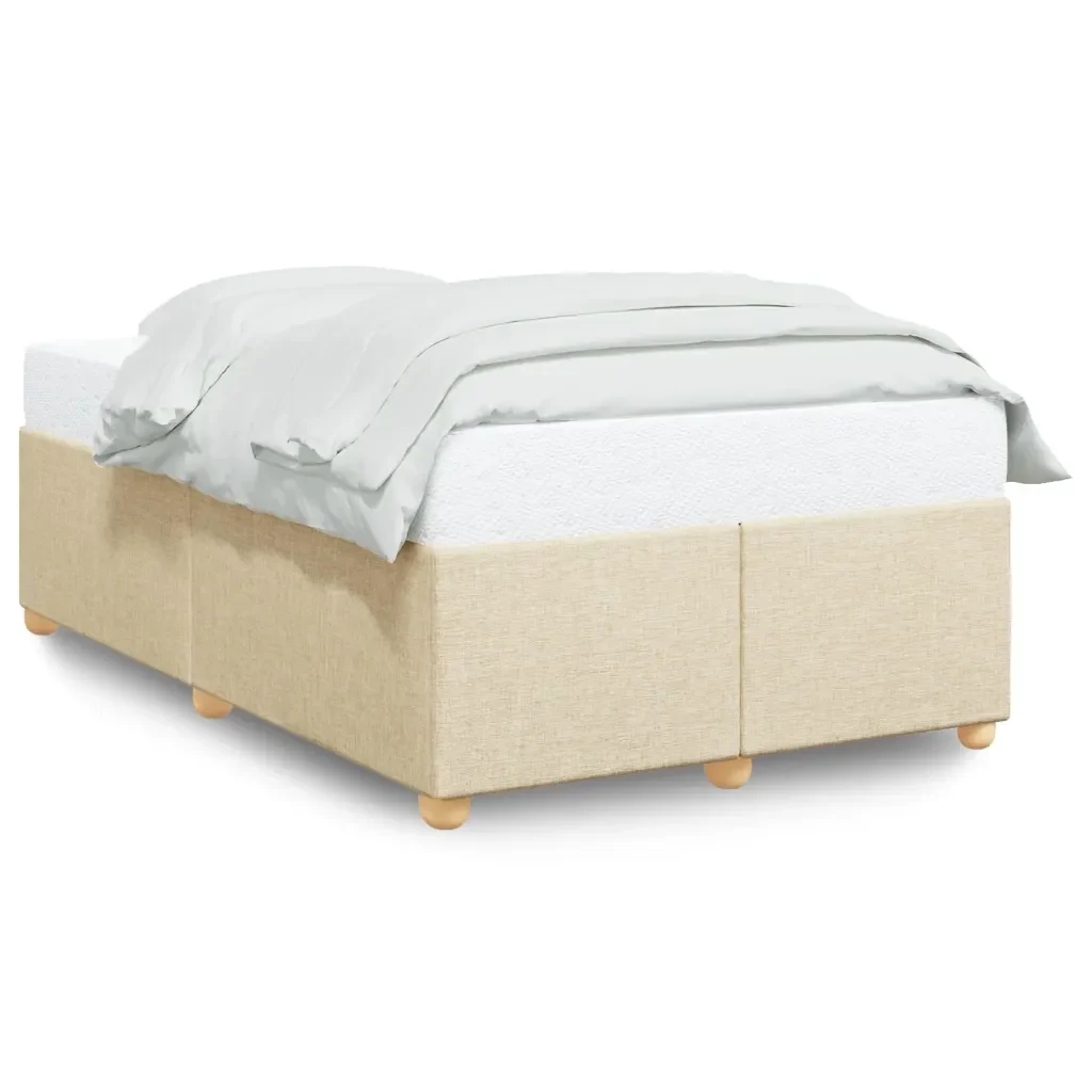 Letto matrimoniale | Letto per adulti | Giroletto senza Materasso Crema 120x200 cm Tessuto