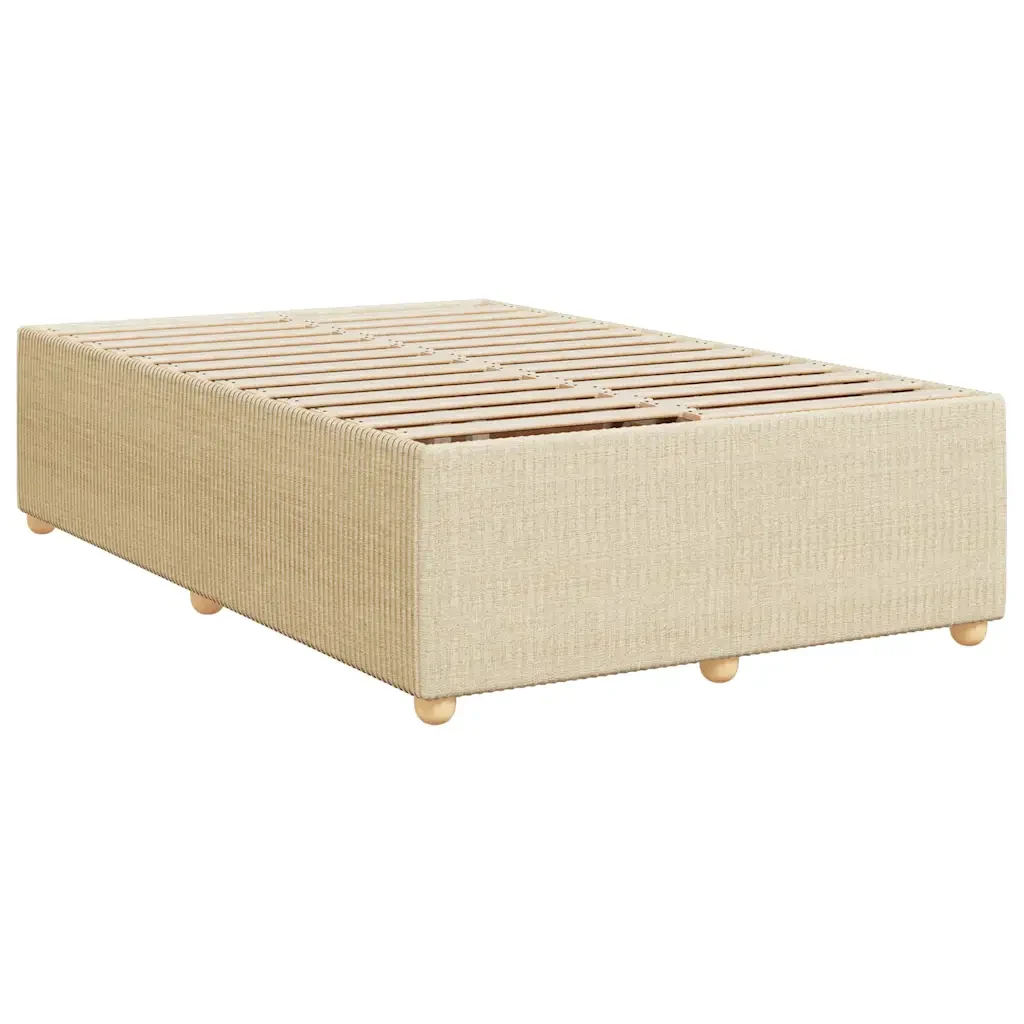 Letto matrimoniale | Letto per adulti | Giroletto senza Materasso Crema 120x200 cm Tessuto - Image 4