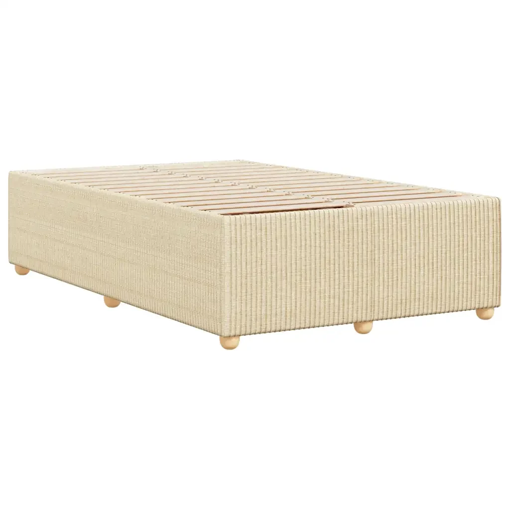 Letto matrimoniale | Letto per adulti | Giroletto senza Materasso Crema 120x200 cm Tessuto - Image 6