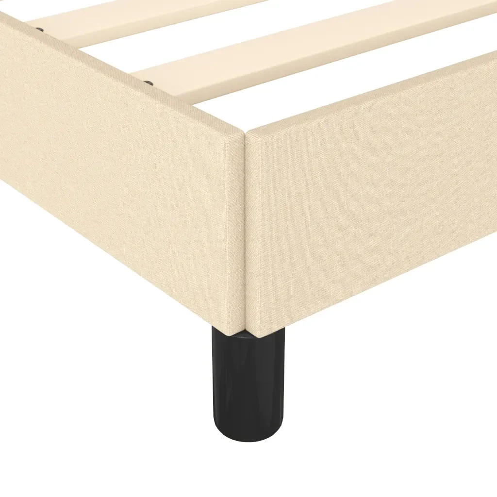 Letto matrimoniale | Letto per adulti | Giroletto senza Materasso Crema 120x200 cm Tessuto - Image 7