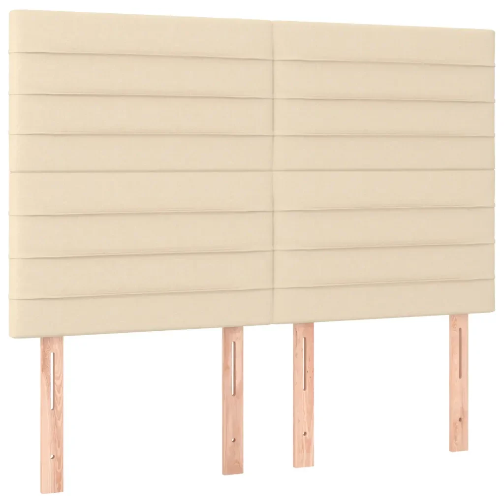 Letto matrimoniale | Letto per adulti | Giroletto senza Materasso Crema 140x190 cm in Tessuto - Image 9