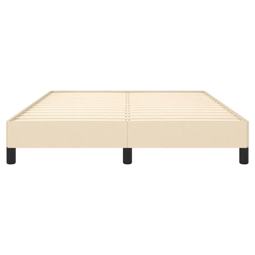 Letto matrimoniale | Letto per adulti | Giroletto senza Materasso Crema 140x190 cm in Tessuto - Image 5
