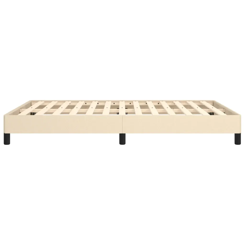 Letto matrimoniale | Letto per adulti | Giroletto senza Materasso Crema 140x190 cm in Tessuto - Image 6