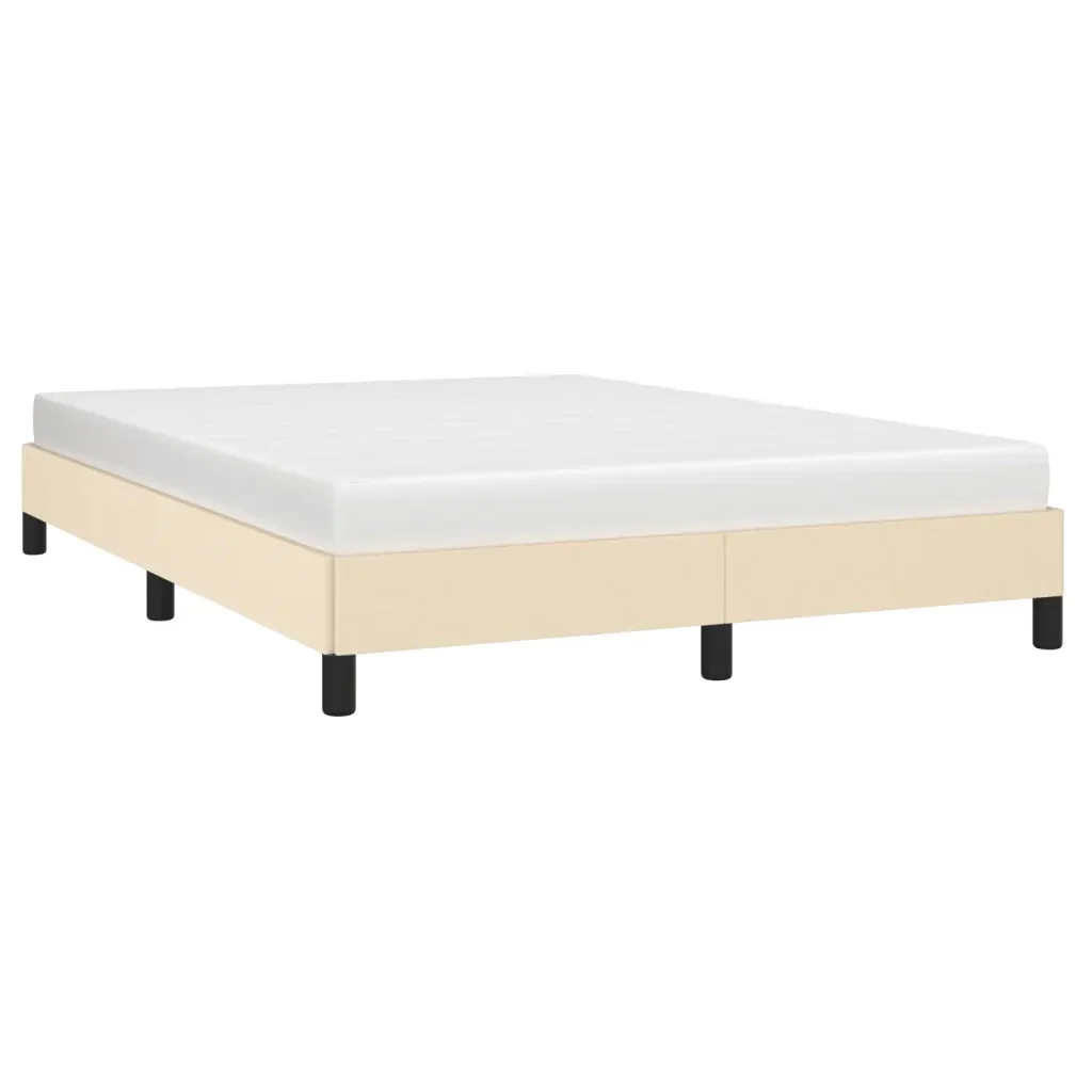 Letto matrimoniale | Letto per adulti | Giroletto senza Materasso Crema 140x200 cm in Tessuto - Image 3
