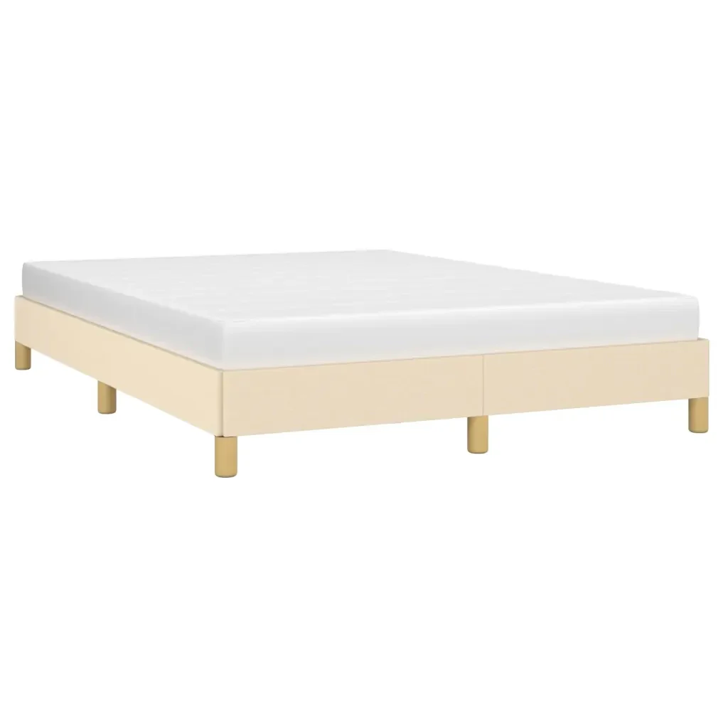 Letto matrimoniale | Letto per adulti | Giroletto senza Materasso Crema 140x200 cm in Tessuto - Image 4