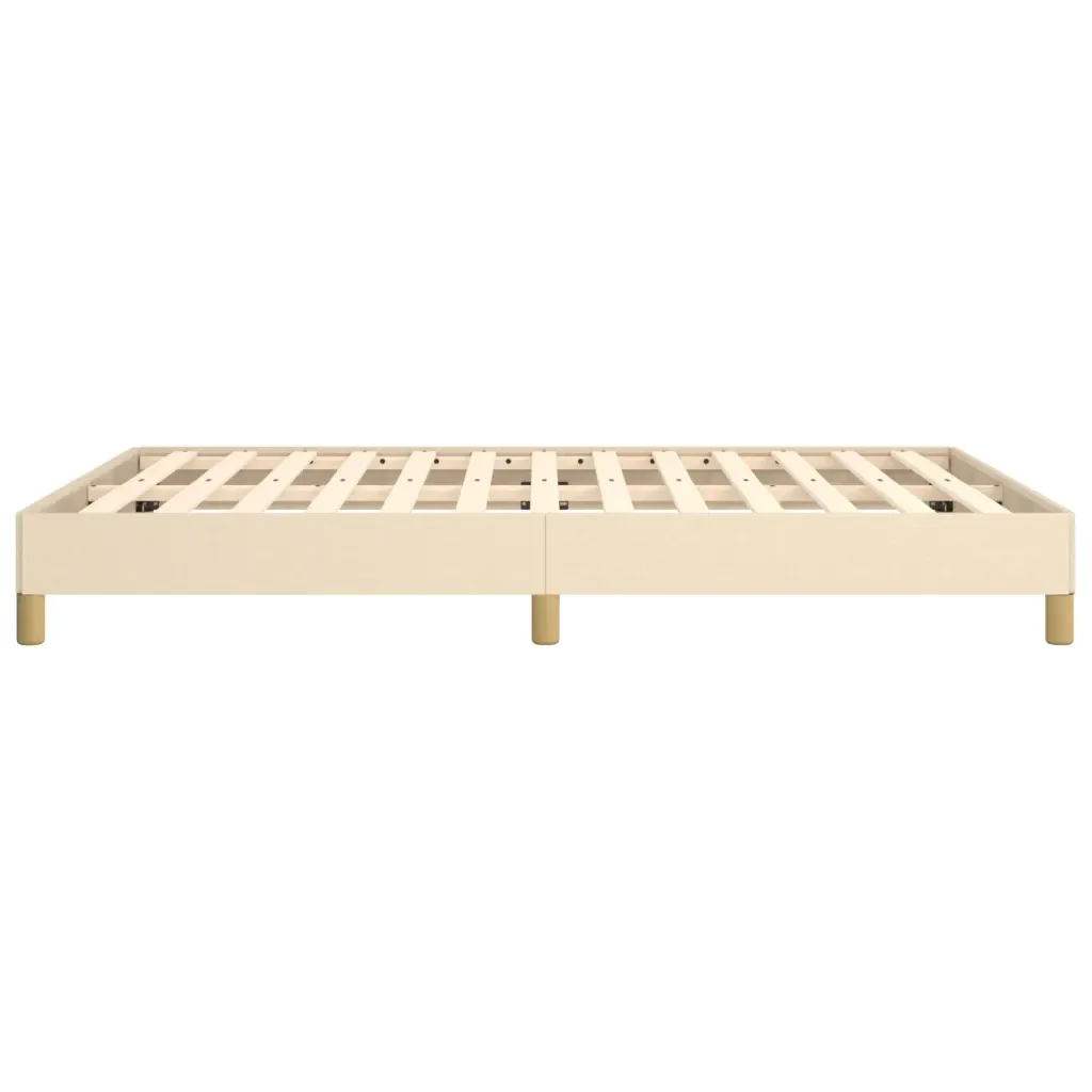 Letto matrimoniale | Letto per adulti | Giroletto senza Materasso Crema 140x200 cm in Tessuto - Image 6