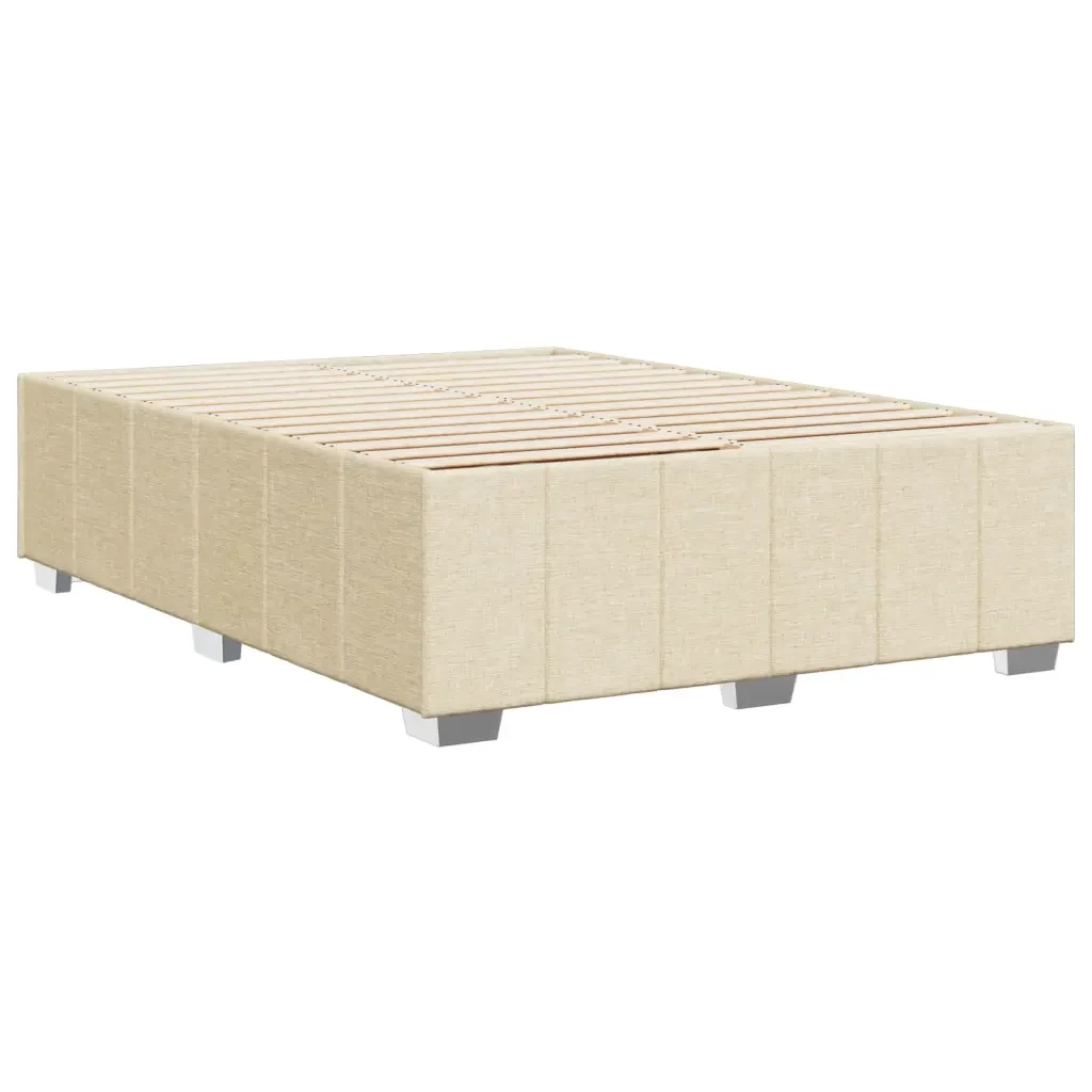 Letto matrimoniale | Letto per adulti | Giroletto senza Materasso Crema 140x200 cm in Tessuto - Image 6