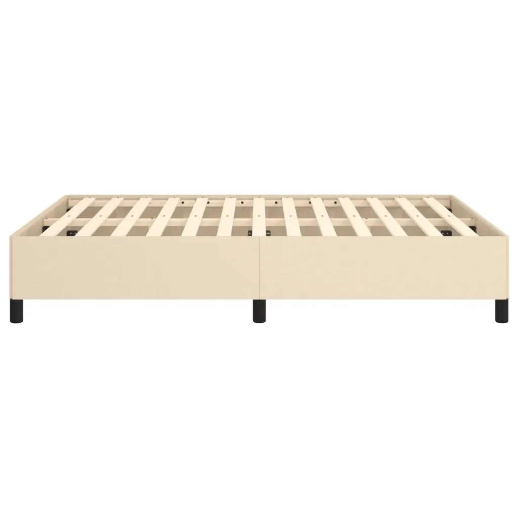 Letto matrimoniale | Letto per adulti | Giroletto senza Materasso Crema 140x200 cm in Tessuto - Image 6