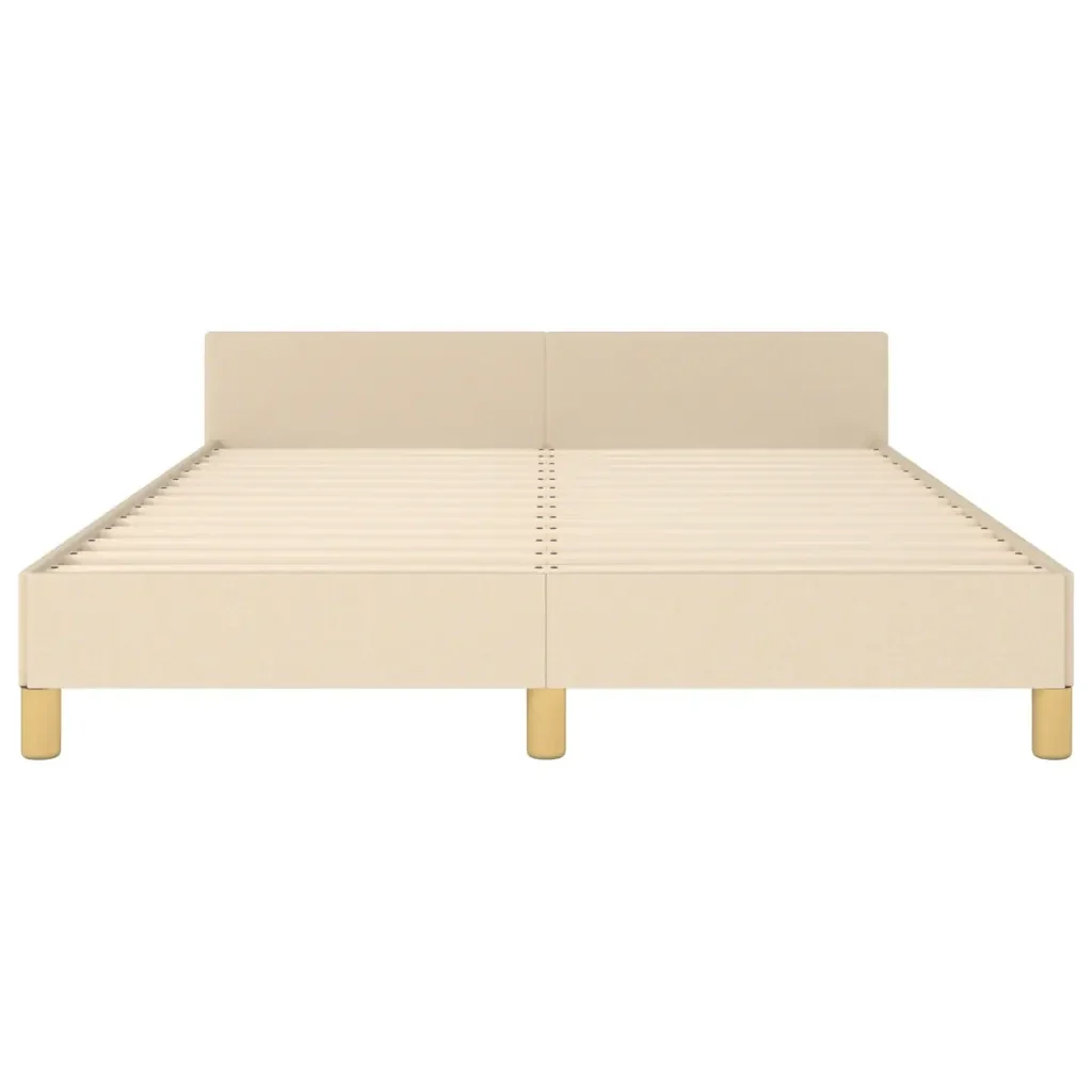 Letto matrimoniale | Letto per adulti | Giroletto senza Materasso Crema 140x200 cm in Tessuto - Image 6