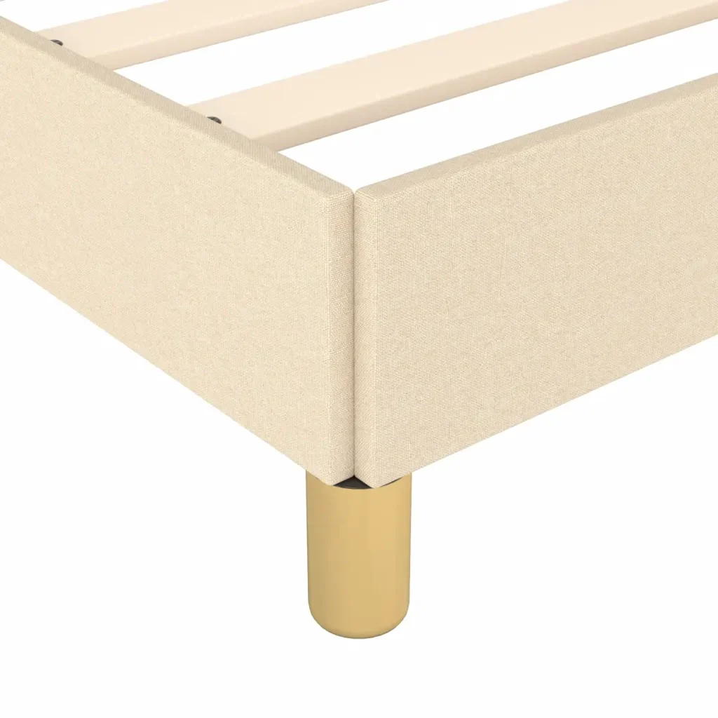 Letto matrimoniale | Letto per adulti | Giroletto senza Materasso Crema 140x200 cm in Tessuto - Image 8