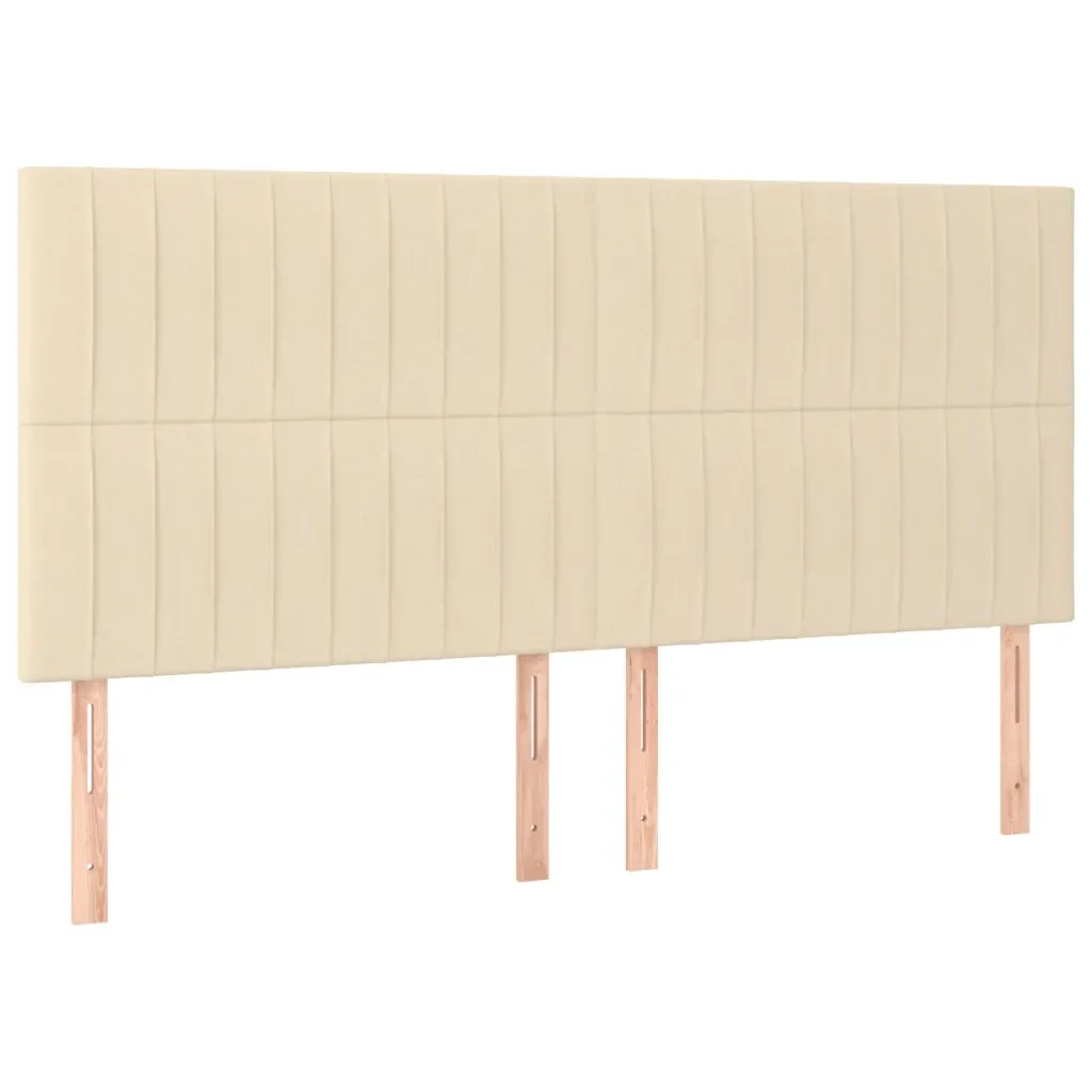 Letto matrimoniale | Letto per adulti | Giroletto senza Materasso Crema 160x200 cm in Tessuto - Image 8