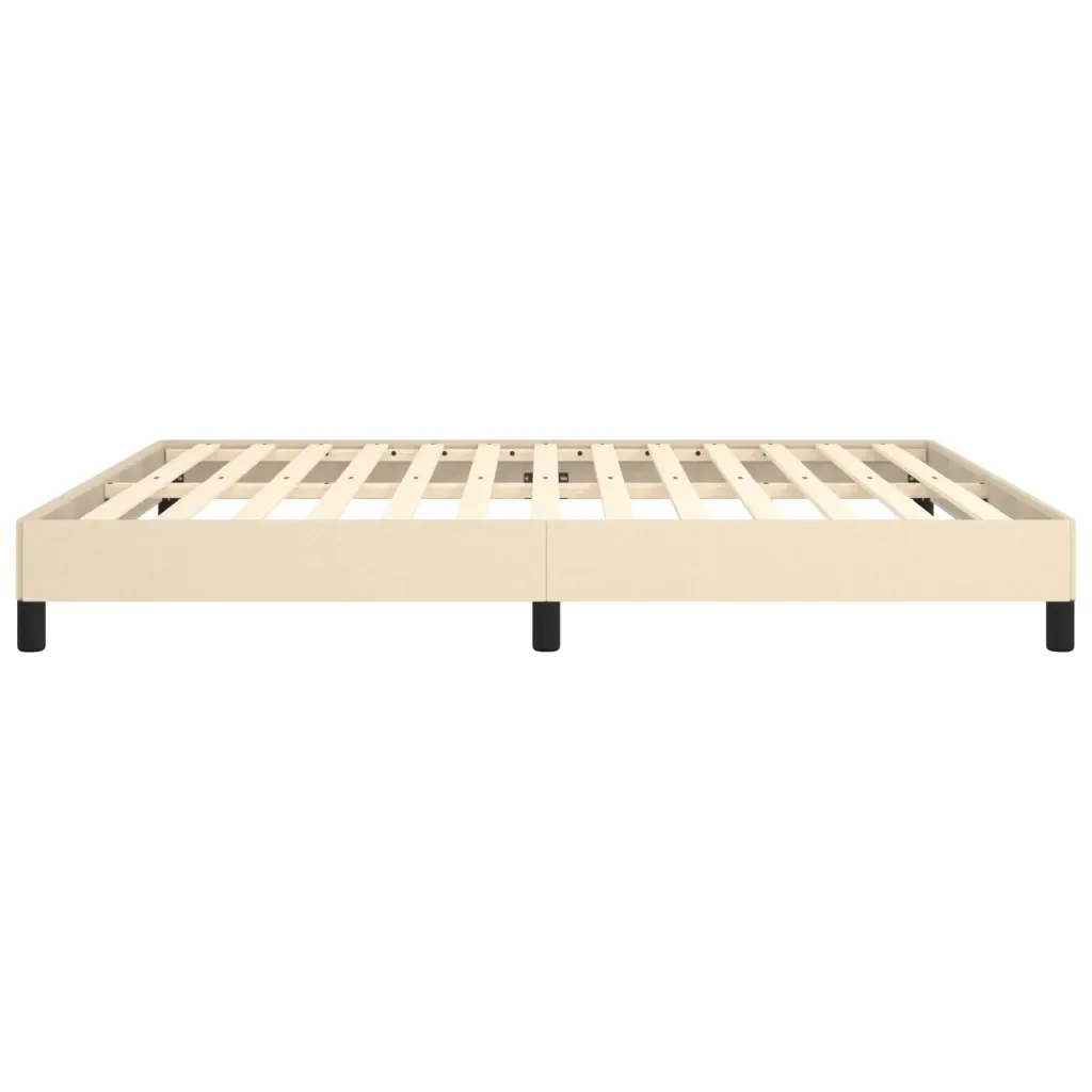 Letto matrimoniale | Letto per adulti | Giroletto senza Materasso Crema 160x200 cm in Tessuto - Image 6