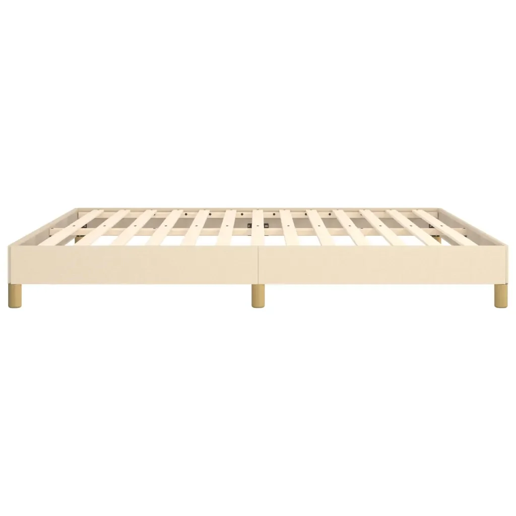 Letto matrimoniale | Letto per adulti | Giroletto senza Materasso Crema 180x200 cm in Tessuto - Image 6