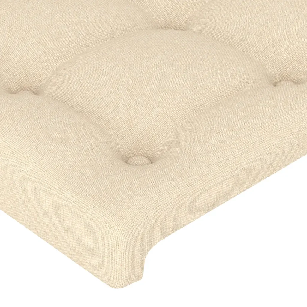 Letto matrimoniale | Letto per adulti | Giroletto senza Materasso Crema 200x200 cm in Tessuto - Image 10