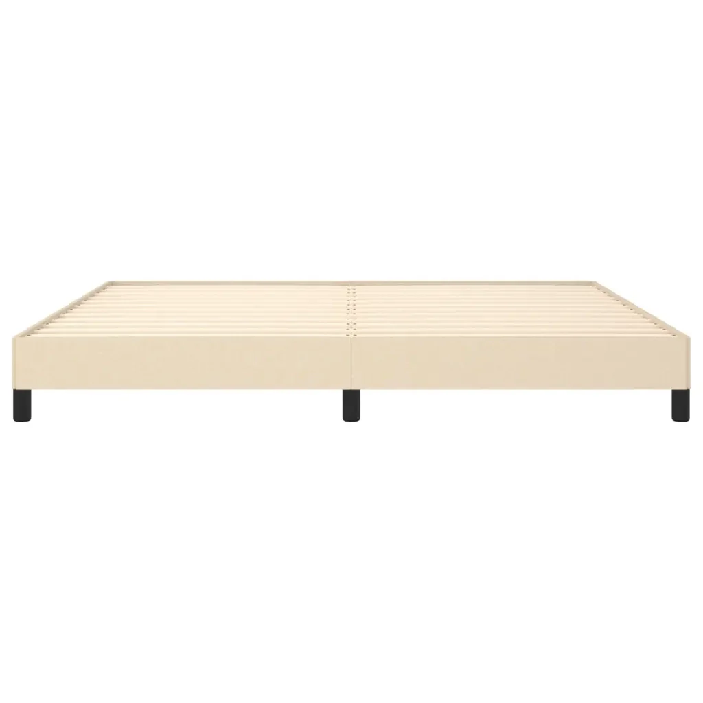 Letto matrimoniale | Letto per adulti | Giroletto senza Materasso Crema 200x200 cm in Tessuto - Image 5