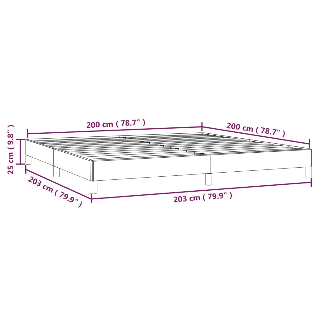 Letto matrimoniale | Letto per adulti | Giroletto senza Materasso Crema 200x200 cm in Tessuto - Image 9