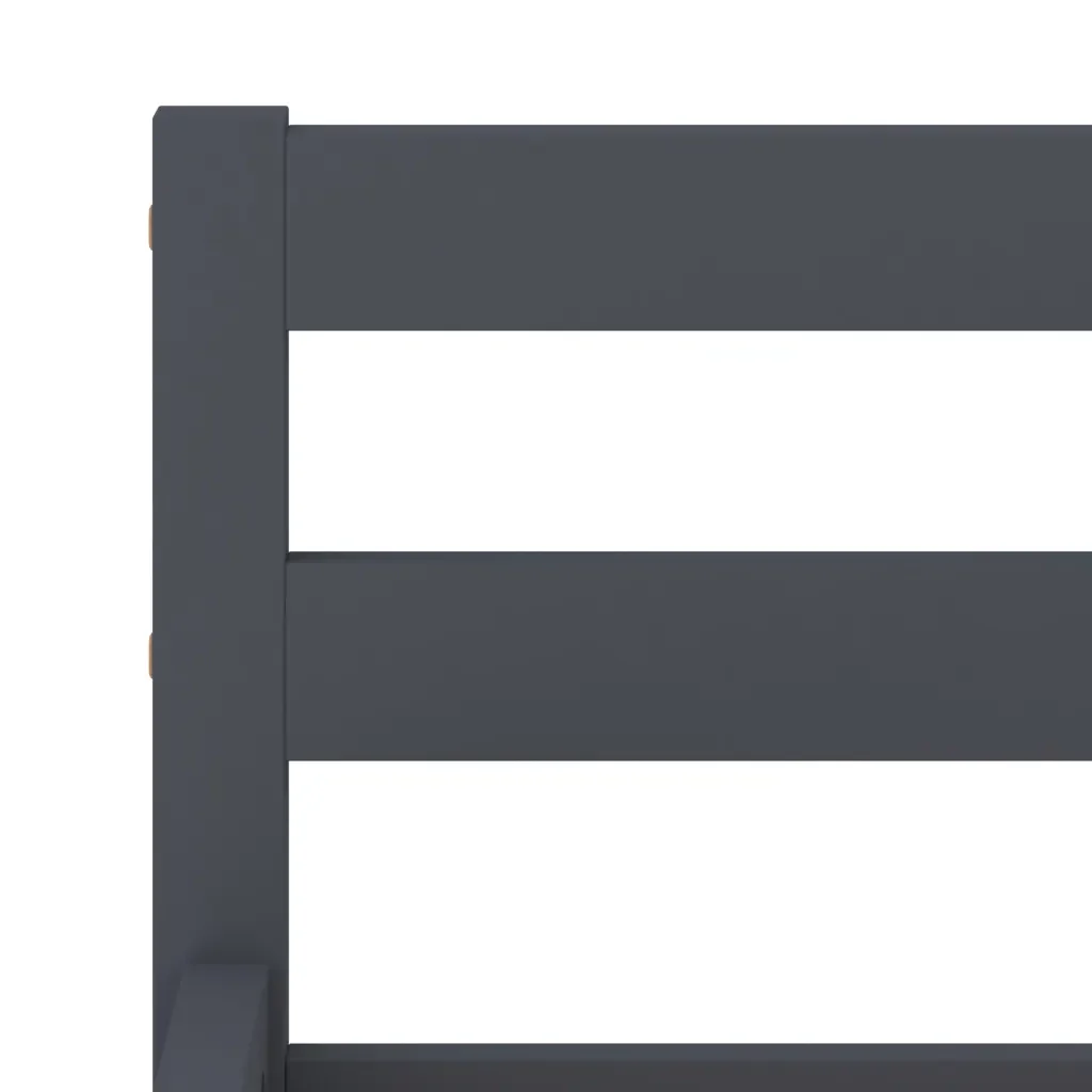 Letto matrimoniale | Letto per adulti | Giroletto senza Materasso Grigio 100x200 cm in Legno di Pino - Image 5