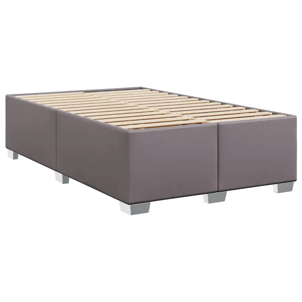 Letto matrimoniale | Letto per adulti | Giroletto senza Materasso Grigio 120x190 cm Similpelle - Image 6