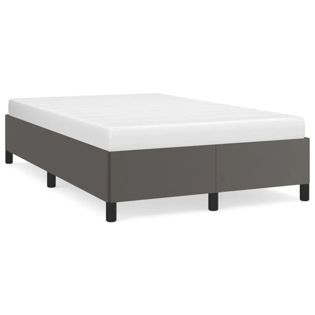 Letto matrimoniale | Letto per adulti | Giroletto senza Materasso Grigio 120x190 cm Similpelle