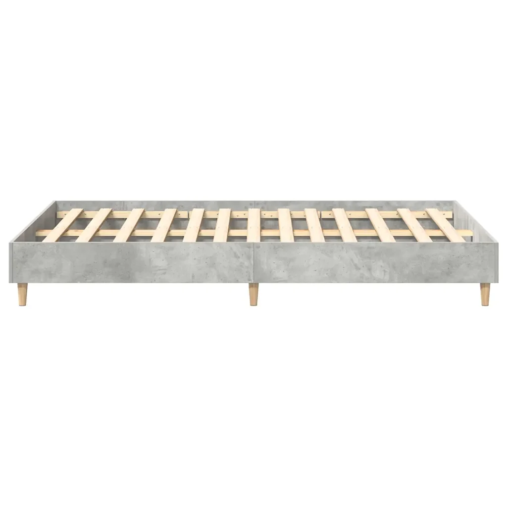 Letto matrimoniale | Letto per adulti | Giroletto senza Materasso Grigio Cemento 120x200 cm Truciolato - Image 6