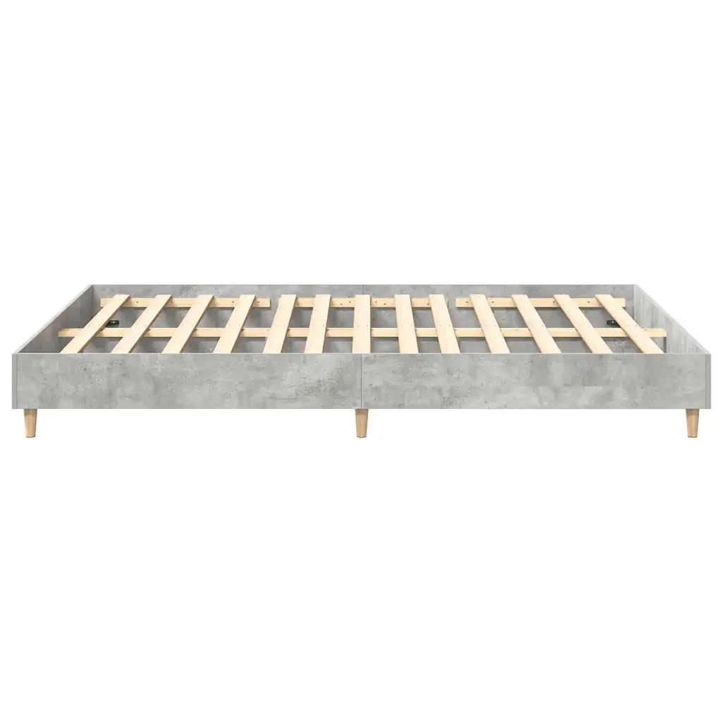 Letto matrimoniale | Letto per adulti | Giroletto senza Materasso Grigio Cemento 140x200 cm Truciolato - Image 6