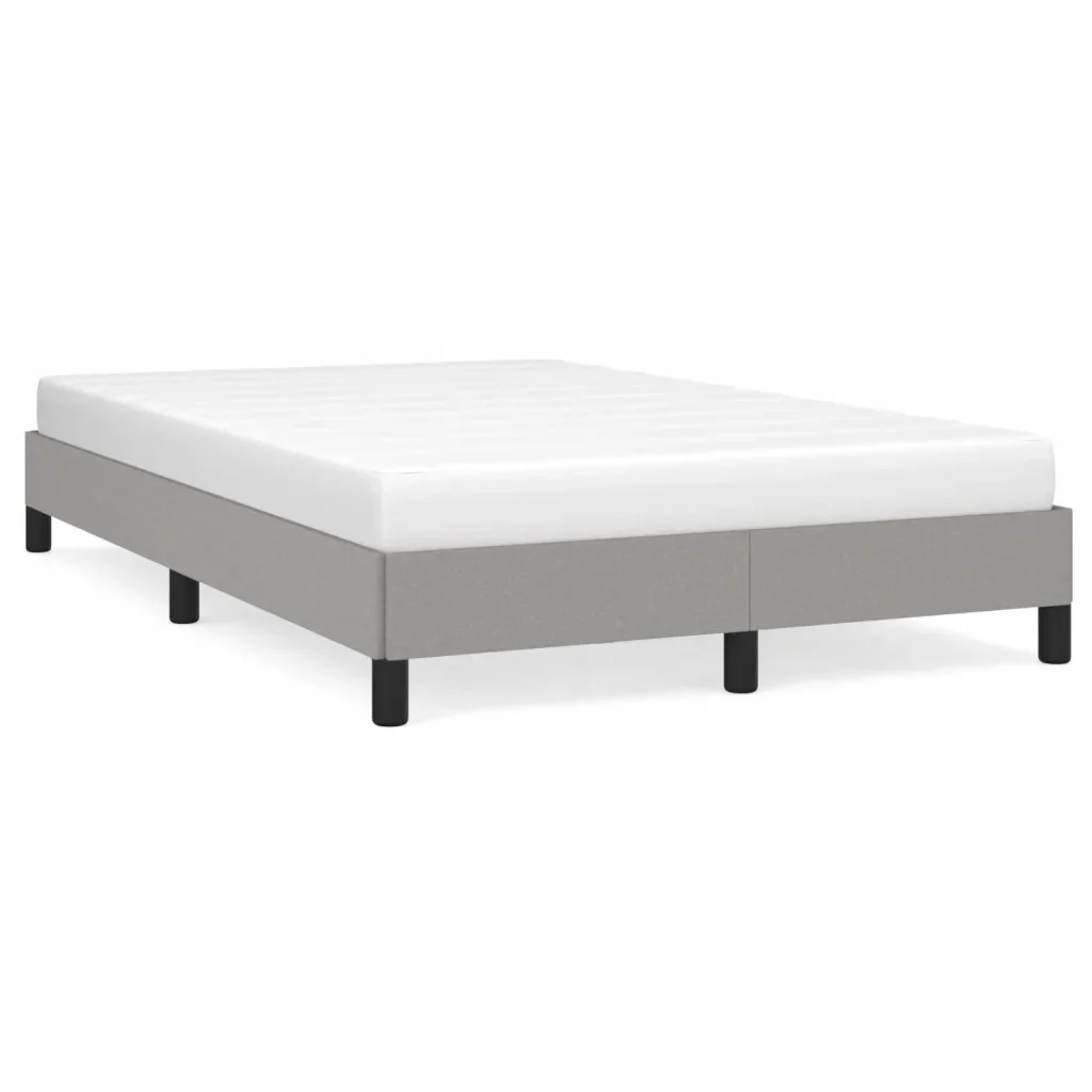 Letto matrimoniale | Letto per adulti | Giroletto senza Materasso Grigio Chiaro 120x190 cm in Tessuto
