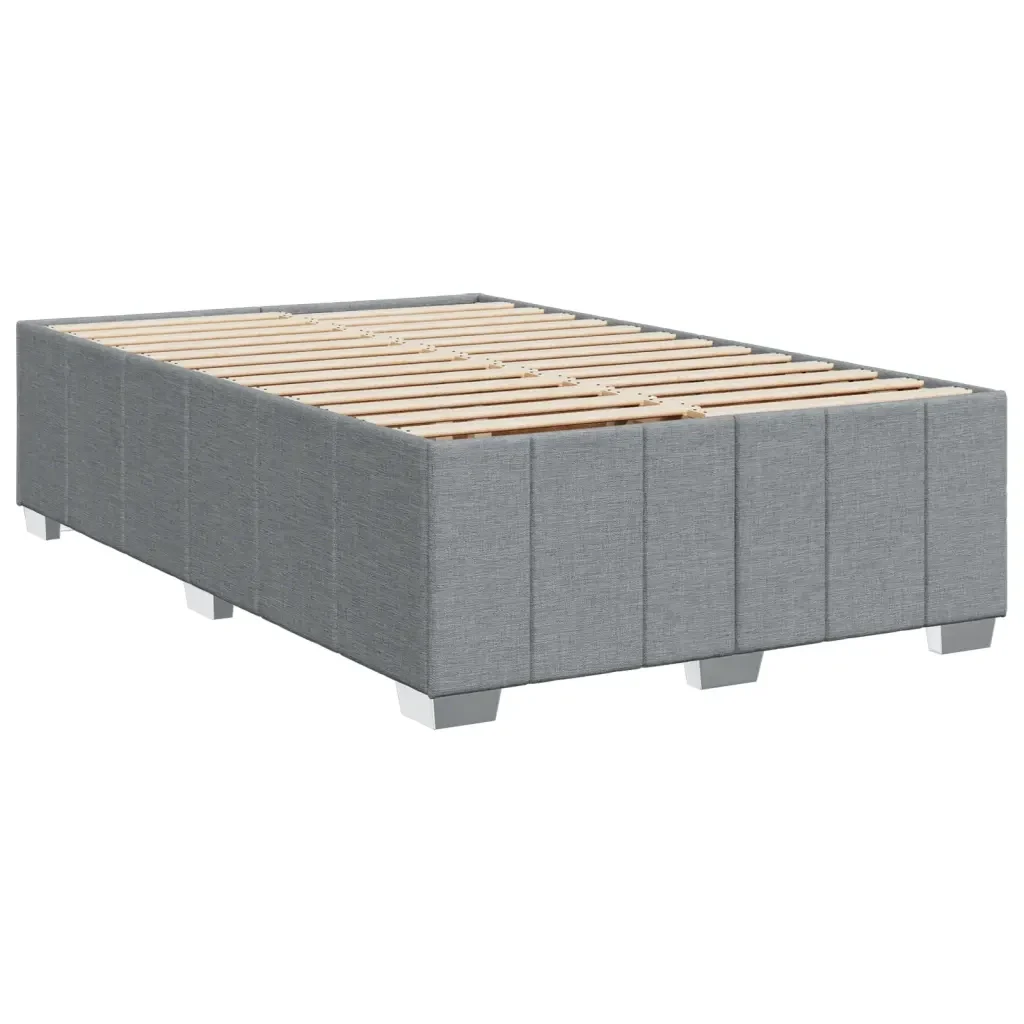 Letto matrimoniale | Letto per adulti | Giroletto senza Materasso Grigio Chiaro 120x190 cm in Tessuto - Image 3