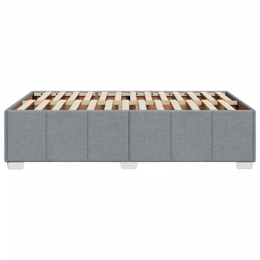 Letto matrimoniale | Letto per adulti | Giroletto senza Materasso Grigio Chiaro 120x190 cm in Tessuto - Image 5