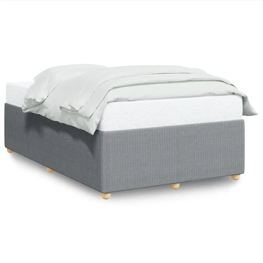 Letto matrimoniale | Letto per adulti | Giroletto senza Materasso Grigio Chiaro 120x190 cm in Tessuto
