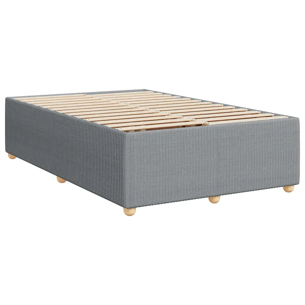 Letto matrimoniale | Letto per adulti | Giroletto senza Materasso Grigio Chiaro 120x190 cm in Tessuto - Image 4