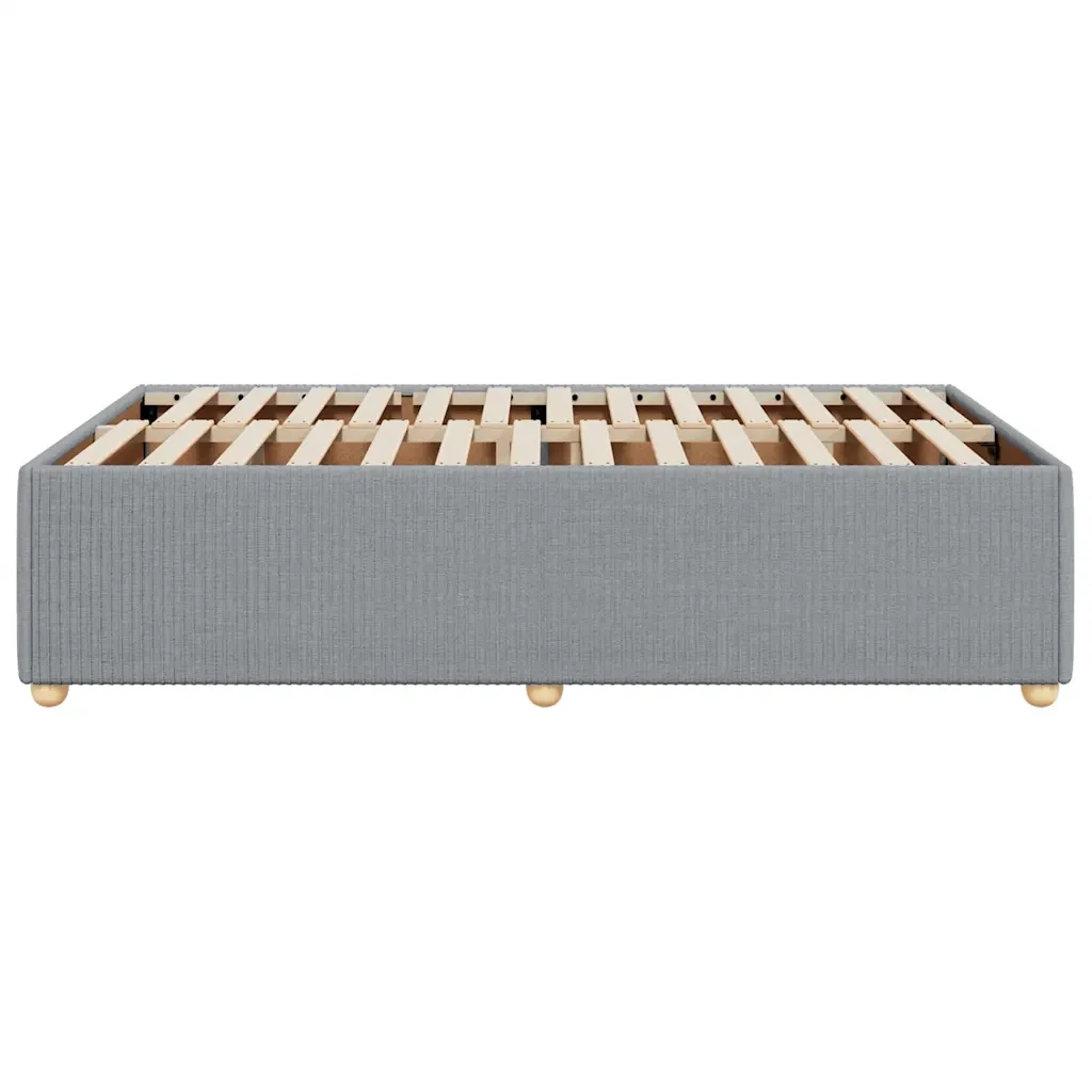 Letto matrimoniale | Letto per adulti | Giroletto senza Materasso Grigio Chiaro 120x190 cm in Tessuto - Image 5