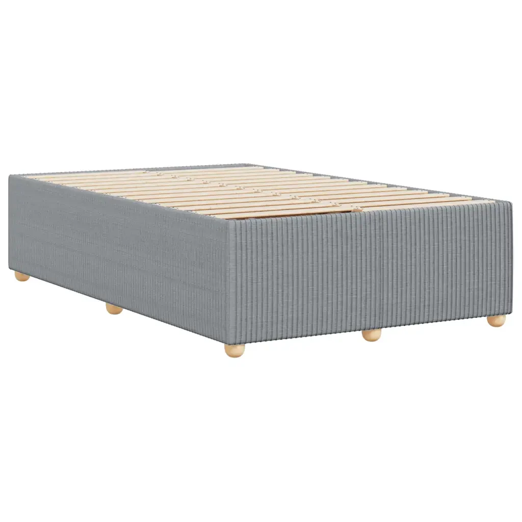 Letto matrimoniale | Letto per adulti | Giroletto senza Materasso Grigio Chiaro 120x190 cm in Tessuto - Image 6
