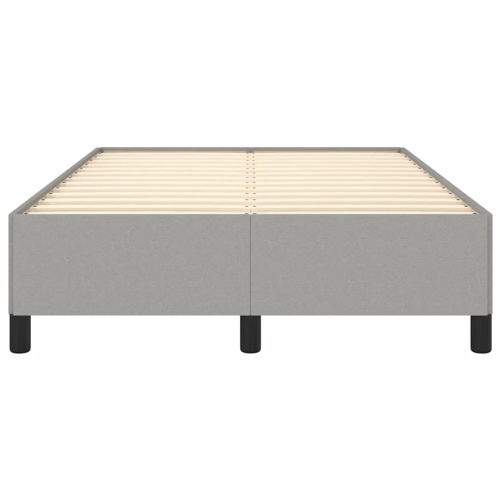 Letto matrimoniale | Letto per adulti | Giroletto senza Materasso Grigio Chiaro 120x190 cm in Tessuto - Image 5