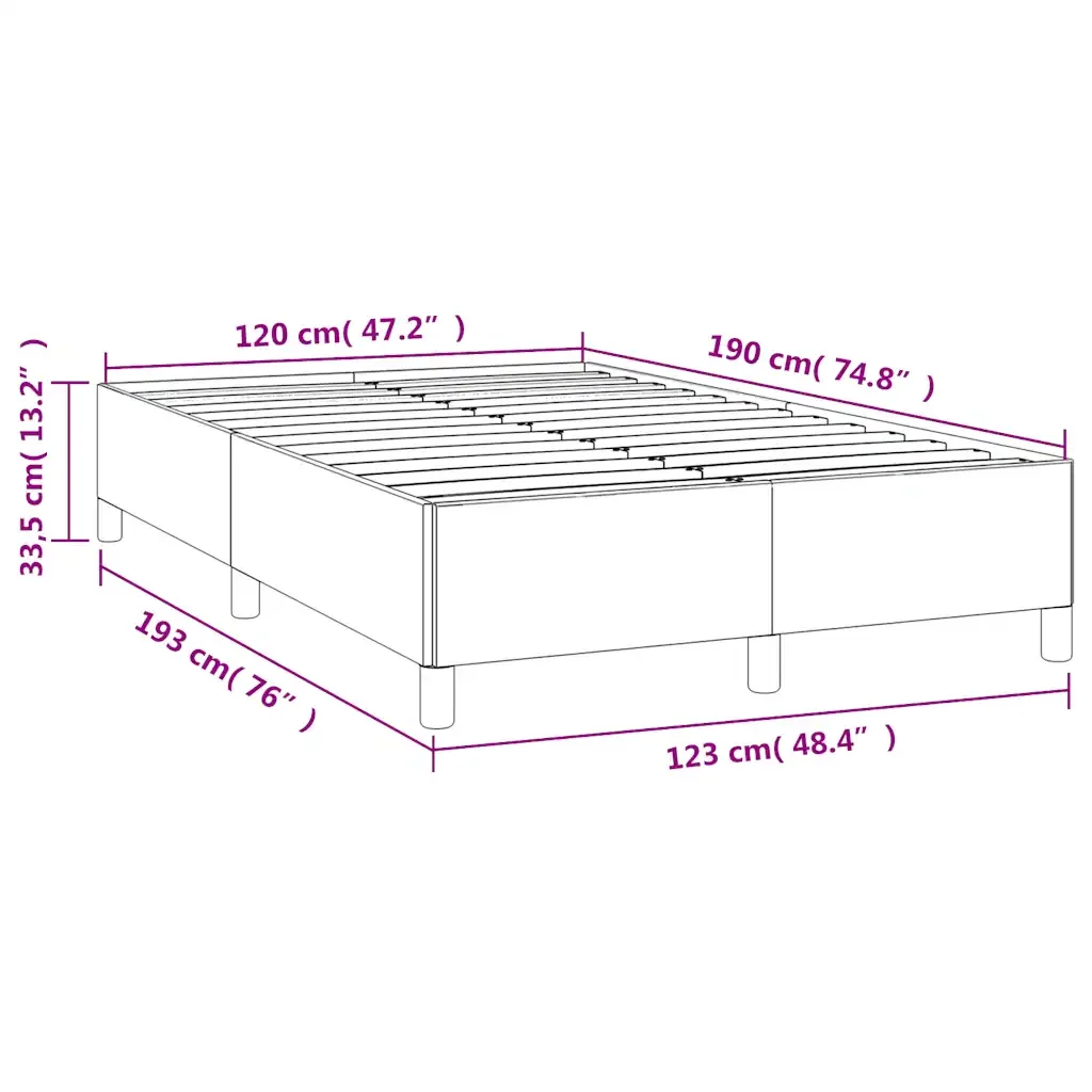 Letto matrimoniale | Letto per adulti | Giroletto senza Materasso Grigio Chiaro 120x190 cm in Tessuto - Image 9