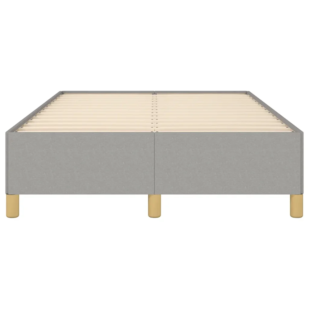 Letto matrimoniale | Letto per adulti | Giroletto senza Materasso Grigio Chiaro 120x190 cm in Tessuto - Image 5