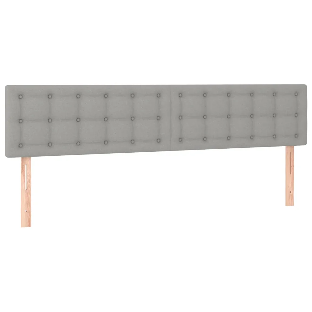 Letto matrimoniale | Letto per adulti | Giroletto senza Materasso Grigio Chiaro 120x190 cm in Tessuto - Image 8