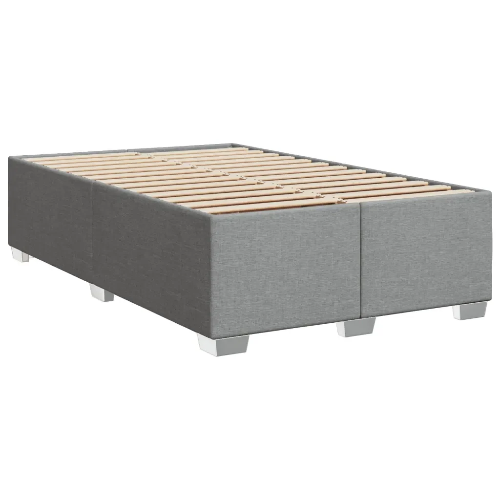 Letto matrimoniale | Letto per adulti | Giroletto senza Materasso Grigio Chiaro 120x190 cm in Tessuto - Image 3