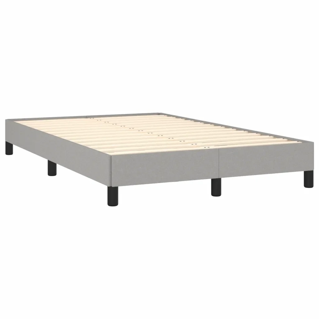 Letto matrimoniale | Letto per adulti | Giroletto senza Materasso Grigio Chiaro 120x190 cm in Tessuto - Image 3